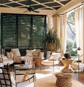 Create an outdoor living room with WeatherWell Shutters. Call Palmetto Outdoor Spaces in Greer SC for a free consultation. 